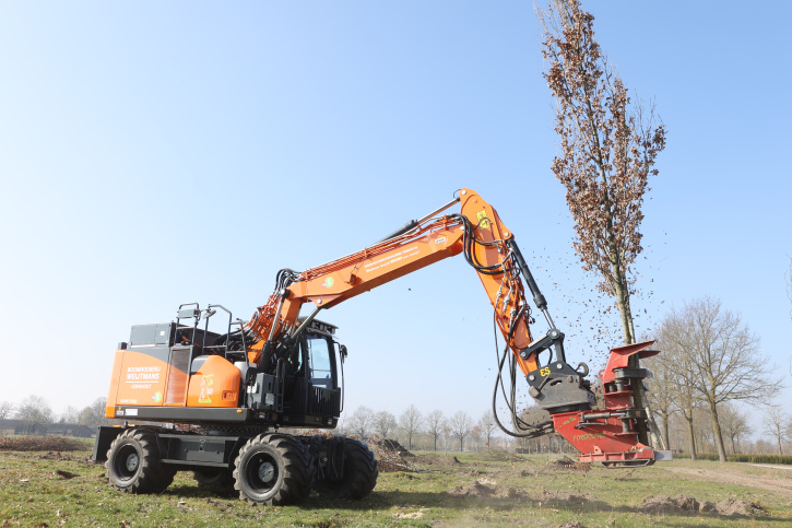 Perceel boomkwekerij elektrisch gerooid