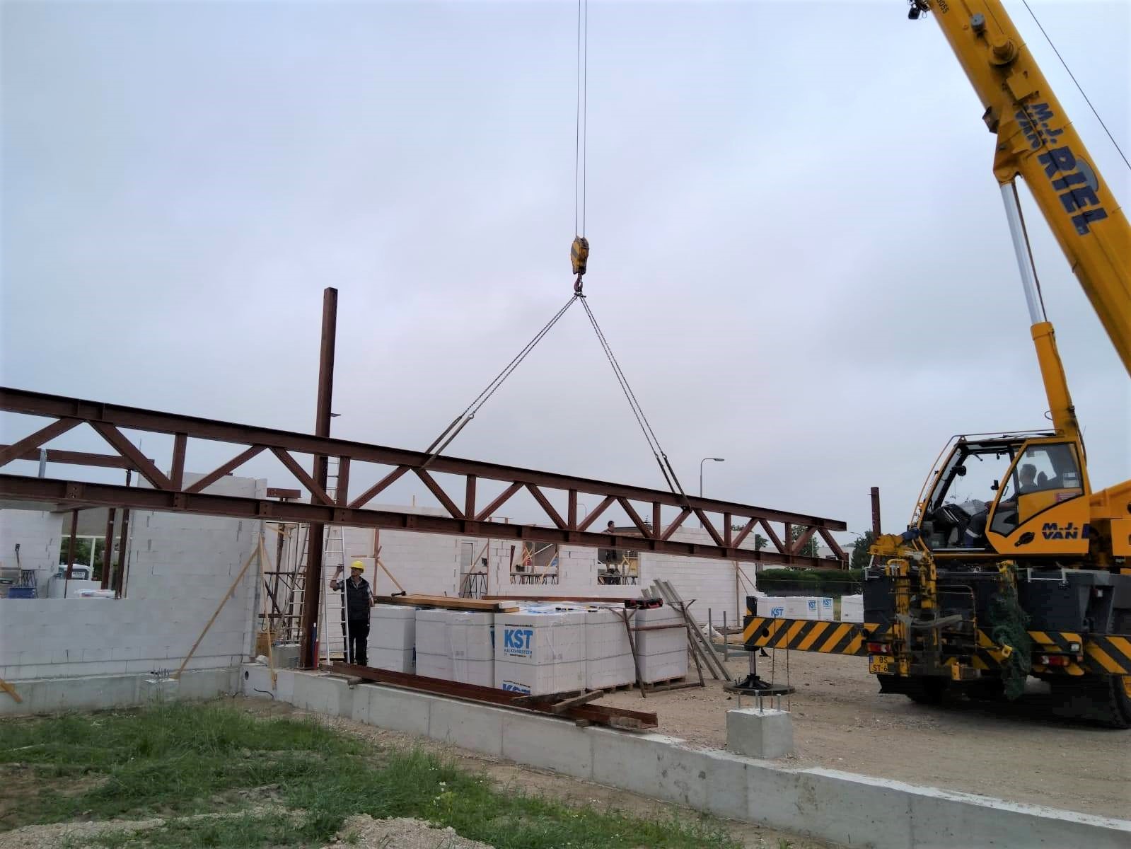 Staalconstructie geplaatst