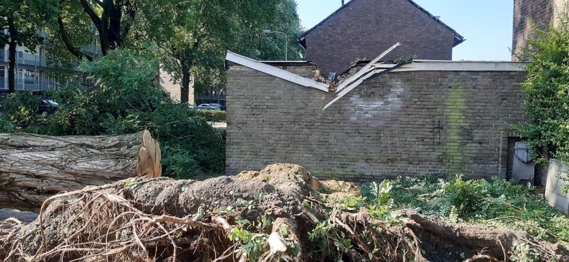 Stormschade door noodweer